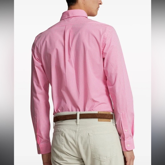 Hilditch & Key London Pink Gingham Button Down Shirt 16.5 42cm - Picture 1 of 5